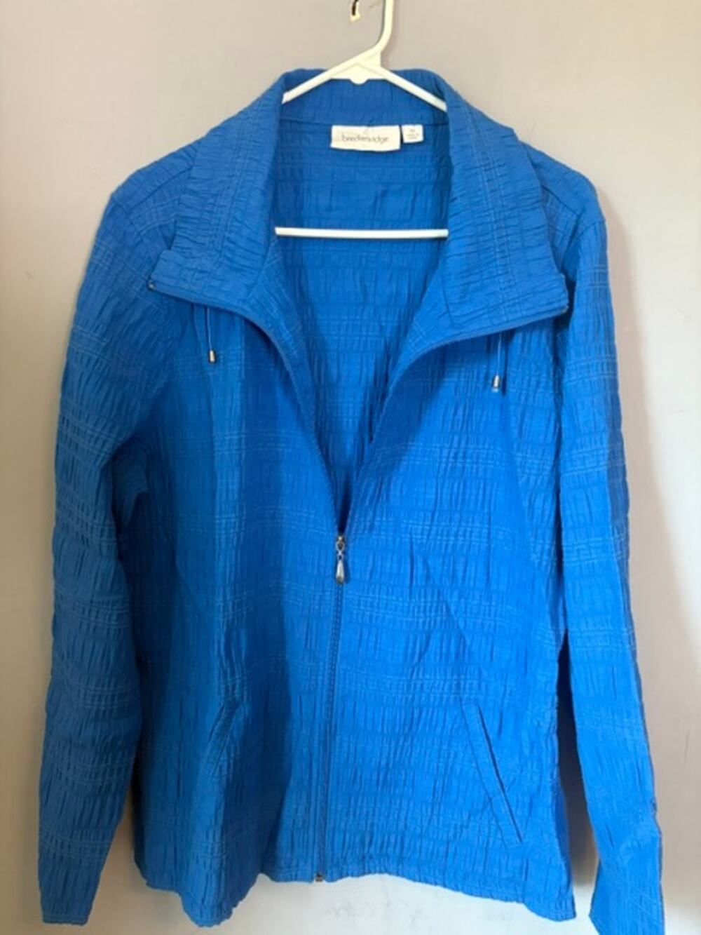 Breckenridge Women’s Blue Lightweight Zip‑Front Jacket Size XL